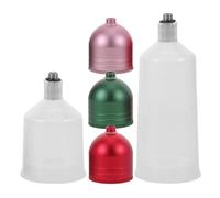LALAFINA Contenitori di Vernice per Aerografo, Set da 5 Pezzi in Plastica Beccuccio di Precisione, Compatibili Strumenti per Nail Art e Verniciatura Spruzzo Professionale
