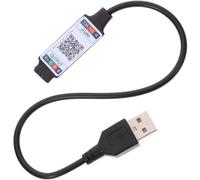 LALAFINA Controllore Wireless Rgb per Strisce Led, Adattatore USB Nero in Abs e Lega, Connessione senza Fili e Modalità Multiple per Illuminazione Interna e Bar