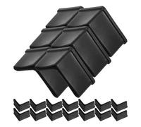 LALAFINA Coprigambe per Mobili 20 Pezzi in Gomma Resistente a Forma, Protezioni Angolari Antiscivolo in Ferro Triangolare per Gambe di Sedie, Tavoli e Divani, Protezione Pavimenti