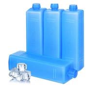 LALAFINA di Ghiaccio Riutilizzabili 4 Pezzi in PE Blu per Scatola di Ghiaccio, Mantenimento Stabile del Freddo per Viaggi e Uso Domestico