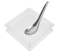LALAFINA Dispenser per Salsa di Uova 100 Fori in Plastica Riutilizzabile, Scatola per Caviale Pratica e Resistente in Acciaio Inox per Cucina Molecolare