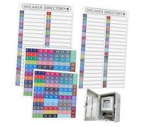 LALAFINA Etichette Adesive Pvc Quadro Elettrico per Impermeabili | Numerate Aree Vuote per Scrivere, Finitura Minimalista Professionale, per Manutenzione e Identificazione Circuiti