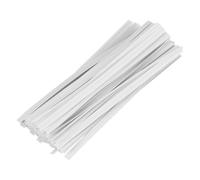 LALAFINA Fascette per Sacchetti Bianche 12cm in Carta e Filo Riutilizzabili Extra Resistenti per Confezioni Regalo e Sigillatura Sacchetti Caramelle