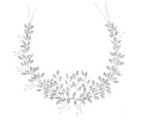 LALAFINA Fascia per Chioma da Sposa in Cristalli Filo di Rame e Poliestere, Accessorio Elegante per Chioma, per Anniversario e Matrimonio