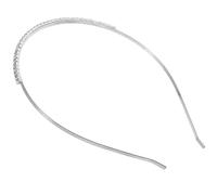 LALAFINA Fascia per Chioma Donna da Cerimonia in Metallo Strass Argento Scintillante, Comoda e Aderente alla Curva della Testa per Matrimoni e Feste