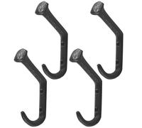 LALAFINA Ganci Decorativi da Parete in Ferro 4 Pezzi Finitura Liscia, Supporto Versatile per Camera, Cucina e Bagno per Giacche e Portachiavi