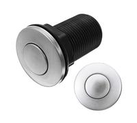 LALAFINA Interruttore Aria in Acciaio Inox per Tritarifiuti con Pulsante a Pressione Nero e Tubo Aria Resistente e Facile da Installare Compatibile con Unità Smaltimento Rifiuti e