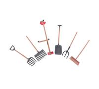 LALAFINA Kit da 6 Strumenti Agricoli in Pvc per Modellismo Superficie Liscia e Resistente, Decorazione Realistica per Paesaggi Rurali e Scenari Naturali