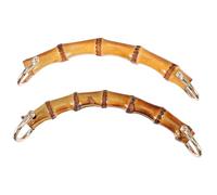 LALAFINA Manici per Borsa Fai da Te in bambù 2 Pezzi Manico Ricambio Leggero e Resistente Colore Oro Chiaro e Oro Antico Accessori per Creazione e Riparazione Borse Artigianali