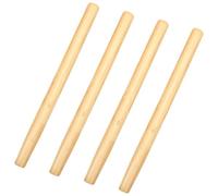 LALAFINA Manico in Legno Duro per Utensili da Giardino, Set da 4 Pezzi, Impugnatura Lunga Ergonomica Antiscivolo, Sostituzione per Pala, e Piccone, Accessori Resistenti per Lavori