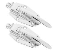 LALAFINA Maniglia per Congelatore in Lega di Alluminio Resistente Chiavistello di Sicurezza, Set da 2 Pezzi per Porte Frigorifero, Facile Installazione Viti Incluse, Adatta per Celle