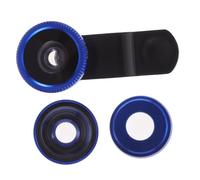 LALAFINA Obiettivo 3 in 1 Ultra Grandangolare e Macro, Clip-On in Lega di Alluminio e Vetro, Compatto 11 X 6 X 2 CM, Colore Blu per Smartphone e Tablet