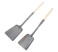 LALAFINA Pala per Cenere di Carbone in Ferro Nero Set 2 Pezzi, Pala da Cucina e Caminetto Robusta Multifunzionale, Piccola Vanga Pratica per Giardino e Barbecue Domestico