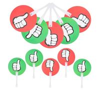 LALAFINA Paletta Per Voto Riutilizzabile 10 Pezzi 24x15cm, Scheda Di Valutazione Portatile Per Insegnanti, Forniture Per La Classe, Accessorio Per Commissione Elettorale Scolastica