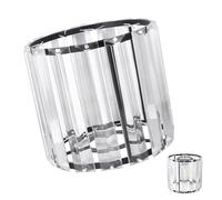 LALAFINA Paralume in Ferro Battuto Cristallo per Lampada da Soffitto, Coprilampada Leggero Ombra Chiara, Copertura per Plafoniera Decorativa Stile Europeo per Lampade da Parete da Terra