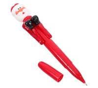 LALAFINA Penna a Sfera Babbo Natale Natalizia in Plastica e Silicone Rossa | Stile Creativo e Adorabile, Facile da Portare, per Studenti e Insegnanti, Quaderni e Diari