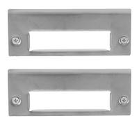 LALAFINA Piastre di Rinforzo in Acciaio Inox per Maniglia Porta, Set 2 Pezzi, Piastra di Battuta e Copri Foro Porta, Accessori per Serrature, Sicurezza Porte Interne Casa