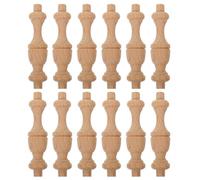 LALAFINA Pilastri Mini Romani in Legno Massello 12 Pezzi 7,5X1,8 CM Terminali per Mobili Decorativi per Progetti Fai da Te e Arredamento Interno