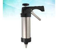 LALAFINA Pistola per Biscotti in Acciaio Inossidabile Design Smontabile e 8 Ugelli + 8 Piastre per Decorazioni, Utensile Facile da Usare per Casa e Caffè Riutilizzabile