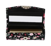 LALAFINA Porta Rossetto Specchio Astuccio Ricamato Floreale Custodia da Viaggio Organizer per Trucchi Donna Borsa Compatta