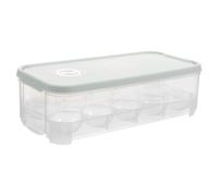 LALAFINA Porta Uova per Frigorifero in Plastica Rosa con Coperchio, Organizer Compatto Salvaspazio per 10 Uova, per Frigoriferi e Armadietti da Cucina