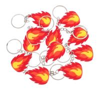 LALAFINA Portachiavi Decorazione Pratica e Facile da Portare Pompieri 10 Pezzi Design Eroico in Pvc per Festa a Tema Vigili del Fuoco