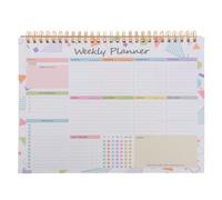 LALAFINA Quaderno Planner Settimanale B5 Con Spirale, Agenda Settimanale Non Datata, Pianificatore Di Lavoro Robusto Per Scuola, Ufficio e Uso Personale