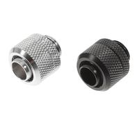 LALAFINA Raccordi per Raffreddamento Acqua PC G1/4 in Ottone Cromato, Connettori a Compressione per Tubo Flessibile, Kit 2 Pezzi per Sistemi di Raffreddamento Liquido Computer, Compatibili