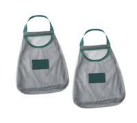 LALAFINA Sacchetti Rete per Frutta e Verdura 2 Pezzi in Poliestere Verde, Traspiranti e Resistenti, per Conservazione a Casa