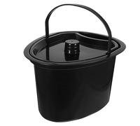 LALAFINA Secchio per Urina per Anziani con Coperchio, Vaso da Notte in Plastica per Camera da Letto, Set Vasino Comodo per Disabili e Donne Incinte, Accessorio per Sedia Stili multipli