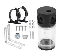 LALAFINA Serbatoio di Raffreddamento Liquido Cilindrico per PC Tappo a Vite e Anello, di Raffreddamento Acqua, Materiale Ferro e Abs, Facile Monitoraggio del Livello Dell'acqua