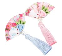LALAFINA Set 2 Clips Chioma Stile Giapponese Forma Coniglio e Carota, Accessori Acconciature Sposa Facili da Fissare e Lega, per Contest di Bellezza