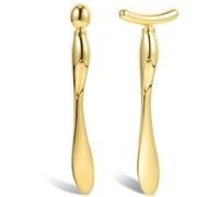 LALAFINA Set 2 Pezzi Bastoncini per Crema Occhi a Forma di T in Lega di Zinco Oro, Massaggiatore Compatto per Cura Occhi, Favorisce Assorbimento e Metabolismo, per Skin Care