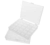 LALAFINA Set 2 Pezzi Scatola Porta Bobine in Plastica Trasparente 25 Scomparti, Organizzatore per Accessori Macchine da Cucire, Contenitore Compatto per Cucito e Lavori Artigianali