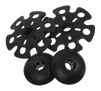 LALAFINA Set 4 Pezzi Coperchi Antiscivolo in Gomma per Bastoncini da Trekking Nero, Accessori Portatili che Prevengono L'affondamento per Attività Outdoor e Escursionismo