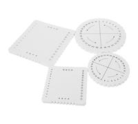 LALAFINA Set 4pezzi Beadsmith Tavole per Intrecciare Corde in Eva Bianco, Pratiche e Riutilizzabili, Forma Rotonda e Quadrata Fare Braccialetti DIY