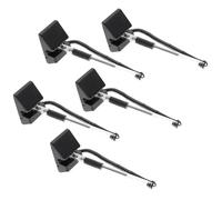 LALAFINA Set 5 Penne Gel Nere Base Adesiva e Catena Antivento Penne da Banco per Ufficio e Reception Inchiostro Gel Sicuro 05Mm per Scrittura Precisa e Pratica