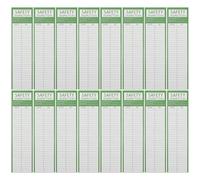LALAFINA Set 50 adesivi per registrazione controllo estintori e checklist scale in carta verde per prevenzione infortuni in magazzino