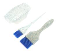 LALAFINA Set Colore e Pennello Tinta Chioma in Professionale per Ciotola Plastica Blu, per Applicazione Uniforme del Saloni e Personale