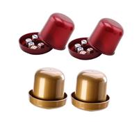 LALAFINA Set da 4 Coppette di Dadi in Plastica Resistenti e Leggere, Facili da Conservare, per Giochi da Festa e Ambienti come Bar e Gaming