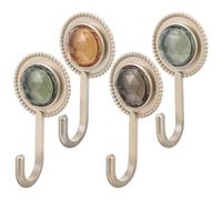 LALAFINA Set di 4 Ganci Adesivi senza in Plastica Design a, Multiuso per Cucina e Dietro le, per Appendere Asciugamani e Abiti Colore Casuale