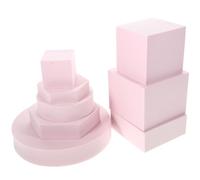 LALAFINA Set di 8 Pezzi Cubi Geometrici Rosa in Schiuma per Fotografia di Gioielli e Prodotti, Accessori Semplici e Delicati, Comodi da Trasportare per Servizi Fotografici