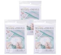 LALAFINA Set di Pellicola Idrosolubile per Ricamo Bianco in Carta PVA, Stabilizzatore Durevole per Tessuti Intrecciati e Scarpe, per Progetti DIY e Applicazioni Fuse