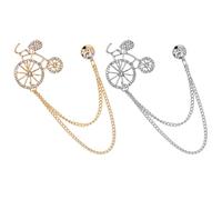 LALAFINA Spilla a Catena per Petto 2 Pezzi Design a Diamante Luminoso per Accessori Ciclismo e Decorazioni Abbigliamento Regalo per Appassionati di Bici