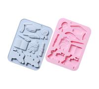 LALAFINA Stampi per Cioccolato in Silicone 2 Pezzi Multiuso Sicuri per Microonde e Frigorifero, per Baking e Uso Familiare