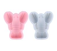 LALAFINA Stampi per Dolci a Forma di Gambero in Silicone Alimentare, Set da 2 Pezzi, Accessori da Cucina per Dolci Fatti in Casa, per Pasticcerie e Forniture da Forno, Colore Casuale