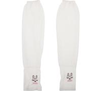 LALAFINA Sun Sleeves Manicotti Protettivi Solari in Seta Bianca, Elastici, Effetto Rinfrescante e Protezione Uv, per Basket, Fitness ed Escursionismo