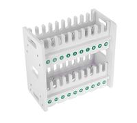 LALAFINA Supporto Multi-Cellulare da Tavolo a 2 Livelli 20 Posizioni Numerate e Foro per Ricarica, Organizer per Smartphone per Studio e Ufficio