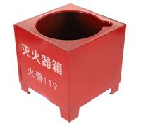 LALAFINA Supporto Stabile Rosso e in Base per Ferro Robusta Estintore 3-4 Kg, Piantana Porta Estintore Sicura da Terra Casa, Ufficio e Veicoli