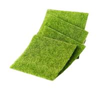 LALAFINA Tappeto in Erba Artificiale 4 Pezzi in Plastica per Decorazione Tavolo da Sabbia, Pratica e Facile da Installare per Micro Paesaggio e Interni